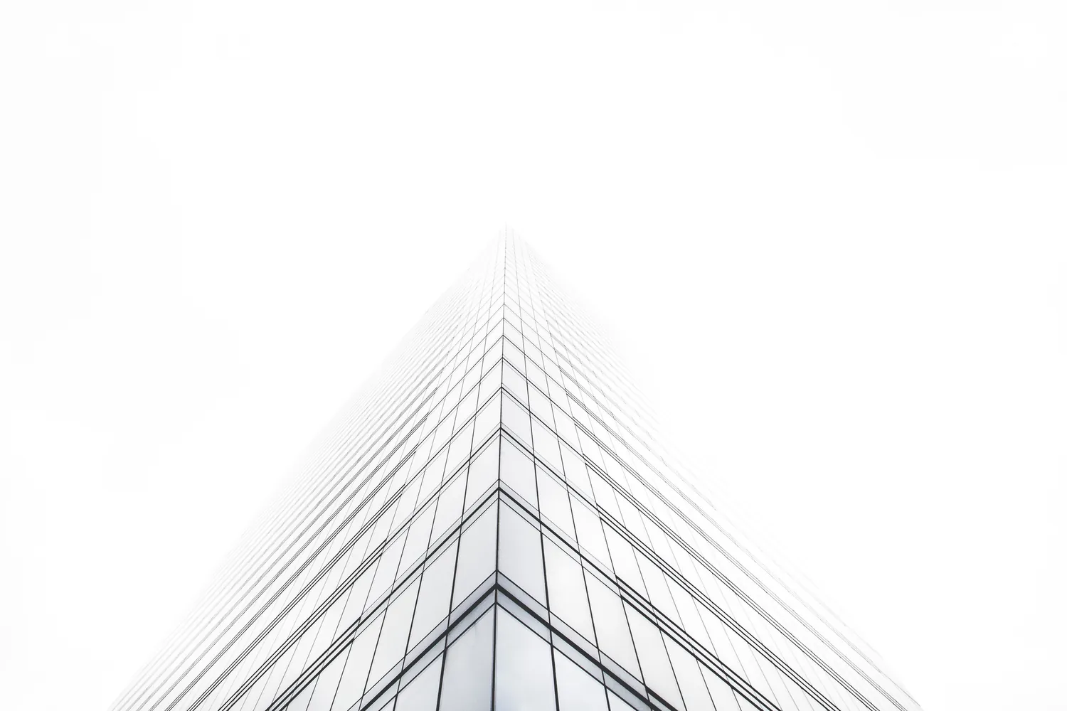 Modern enterprise building facade reaching into the sky